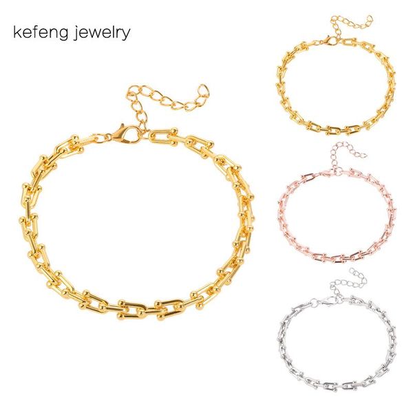 Charm Bracelets INS Hip-hop Trendy Metallic Geometric U Shaped Chain Buckle For Women And Men Jewellery
Charm Bracelets INS Hip-hop Trendy Metallic Geometric U Shaped Chain Buckle For Women And Men Jewellery