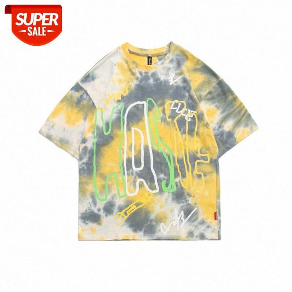 mansclot letter print tie dye round neck loose short sleeve t-shirt male half #cr7n, White;black
mansclot letter print tie dye round neck loose short sleeve t-shirt male half #cr7n, White;black