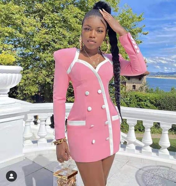casual dresses pink white patchwork women blazer elegant long sleeve skinny mini christmas office ladies e 71aj, Black;gray
casual dresses pink white patchwork women blazer elegant long sleeve skinny mini christmas office ladies e 71aj, Black;gray