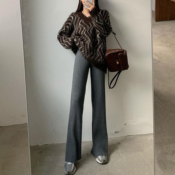 women's pants & capris high waisted versatile 2021 knitted wide leg autumn and winter straight tube loose split fork down casua, Black;white
women's pants & capris high waisted versatile 2021 knitted wide leg autumn and winter straight tube loose split fork down casua, Black;white