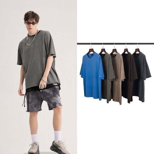 2020 new dark old wash oversize loose high street fashion brand short sleeve t-shirt for men and women, White;black
2020 new dark old wash oversize loose high street fashion brand short sleeve t-shirt for men and women, White;black