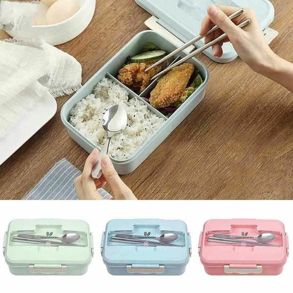 1000ml wheat straw bento lunch box with hasp chopsticks spoon cover microwaveable 3 compartments storage container lunchbox dinnerware sets
1000ml wheat straw bento lunch box with hasp chopsticks spoon cover microwaveable 3 compartments storage container lunchbox dinnerware sets