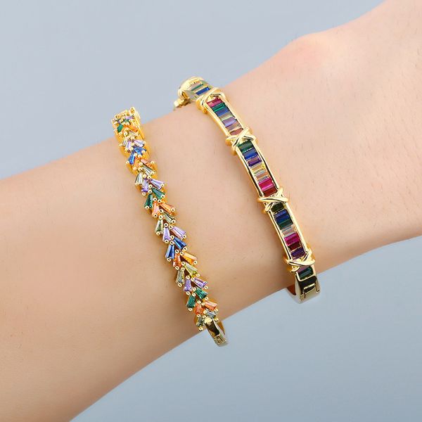 color zircon women's colorful geometric personalized open bracelet boutique jewelry brc46, Golden;silver
color zircon women's colorful geometric personalized open bracelet boutique jewelry brc46, Golden;silver