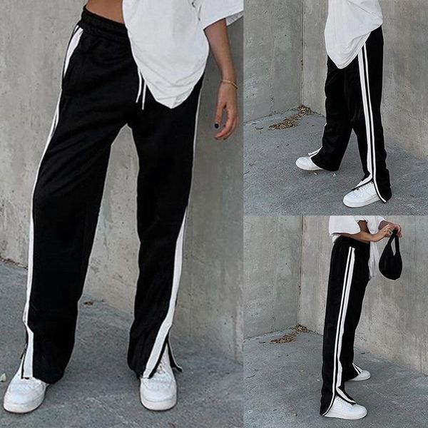 kili fashion side striped zipper drawstring sweatpants women harajuku straight long trousers y2k pants capris streetwear women's &, Black;white
kili fashion side striped zipper drawstring sweatpants women harajuku straight long trousers y2k pants capris streetwear women's &, Black;white