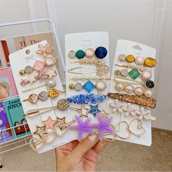 fashion hair accessories women's pearl hairpin side clips metal word clip set starfish hairpins cute all-match girl headwear1
fashion hair accessories women's pearl hairpin side clips metal word clip set starfish hairpins cute all-match girl headwear1