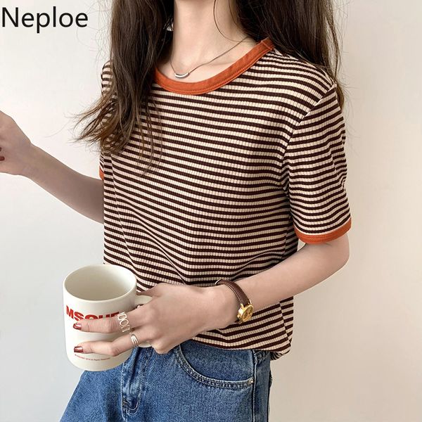 neploe fashion striped shirts for women fashion summer shirt contrast color loose casual tees korean streetwear female 210422, White
neploe fashion striped shirts for women fashion summer shirt contrast color loose casual tees korean streetwear female 210422, White