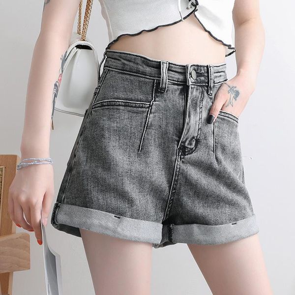women's denim shorts 2021 high-waist black casual loose ladies fashion large size elastic waist wide-leg short jeans, Blue
women's denim shorts 2021 high-waist black casual loose ladies fashion large size elastic waist wide-leg short jeans, Blue