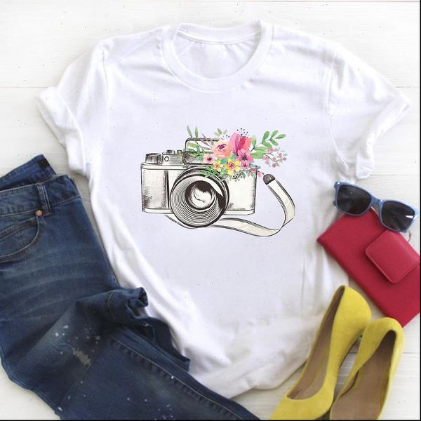 womens t shirts women camera flower printed vintage short sleeve ladies summer tee female shirt clothes graphic, White
womens t shirts women camera flower printed vintage short sleeve ladies summer tee female shirt clothes graphic, White