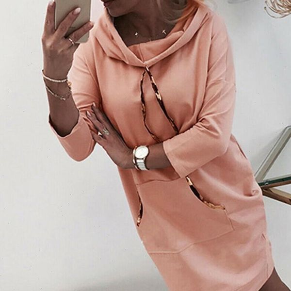 40 women dresses long sleeve dress solid color jumper pullover hoodie hooded simplicity all match robe femme, Black;gray
40 women dresses long sleeve dress solid color jumper pullover hoodie hooded simplicity all match robe femme, Black;gray