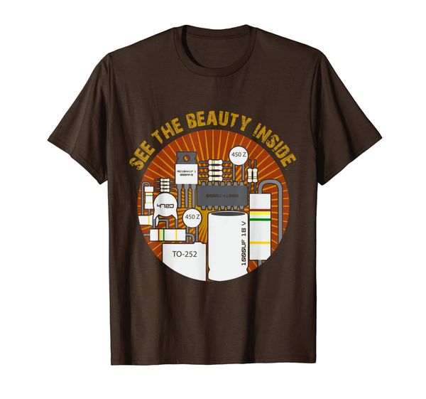 funny electrician electronics freak see the beauty insight t-shirt, White;black