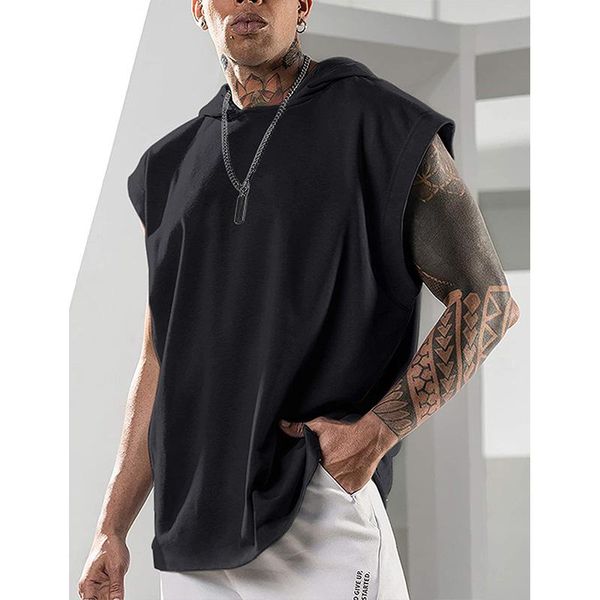 men's t-shirts fitness jogging sports fashion casual solid color sleeveless hoodie pullover hip-hop vest loose short sleeves, White;black
men's t-shirts fitness jogging sports fashion casual solid color sleeveless hoodie pullover hip-hop vest loose short sleeves, White;black