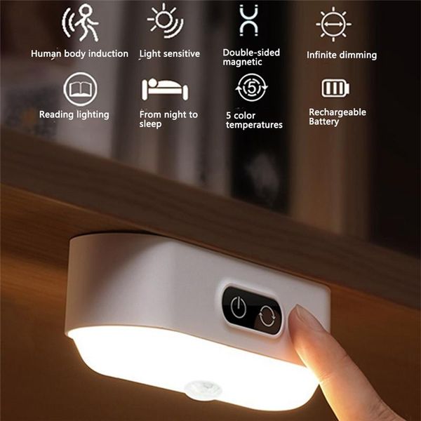 night lights dimmable led light 5 brightness usb plug / rechargeable motion sensor wardrobe closet cabinet bedside reading lamp
night lights dimmable led light 5 brightness usb plug / rechargeable motion sensor wardrobe closet cabinet bedside reading lamp