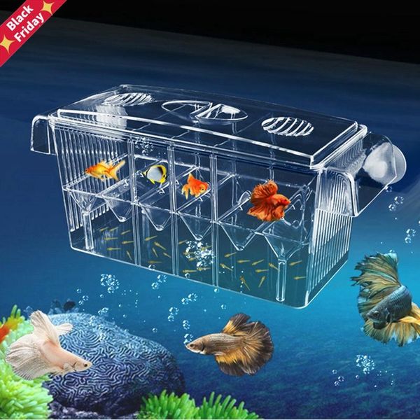 

self-floating fish hatchery box high-transparent aquarium breeding incubator isolation multi-function double layer tank aquariums