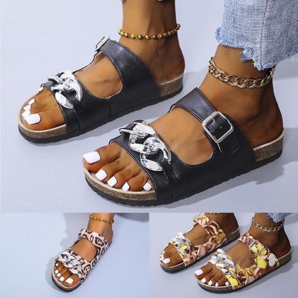 sandals women beach summer casual metal chain strap flat slippers unique style fashion durable leisure stylish, Black
sandals women beach summer casual metal chain strap flat slippers unique style fashion durable leisure stylish, Black