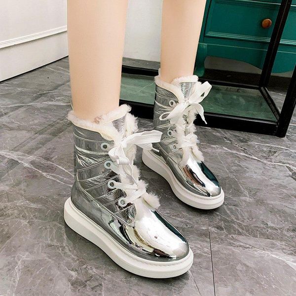 boots rimocy sliver lace up patent leather women winter keep warm thick plus velvet snow waterproof platform shoes woman, Black
boots rimocy sliver lace up patent leather women winter keep warm thick plus velvet snow waterproof platform shoes woman, Black