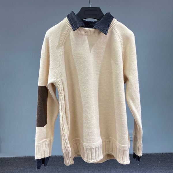 women's sweaters high-quality casual shirt long crewneck block color shredded pullovers'knitted-shirt from ladies, White;black
women's sweaters high-quality casual shirt long crewneck block color shredded pullovers'knitted-shirt from ladies, White;black