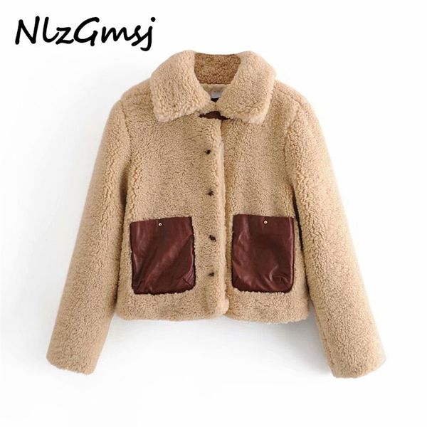 nlzgmsj women fashion with pockets faux fur teddy jacket coat vintage long sleeve button-up female outerwear chic 210628, Black;brown
nlzgmsj women fashion with pockets faux fur teddy jacket coat vintage long sleeve button-up female outerwear chic 210628, Black;brown
