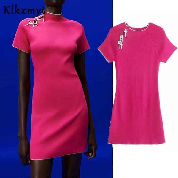 klkxmyt za dress women summer bow knot knitted mini es woman casual short sleeve slim female party vestido 210527, Black;gray
klkxmyt za dress women summer bow knot knitted mini es woman casual short sleeve slim female party vestido 210527, Black;gray