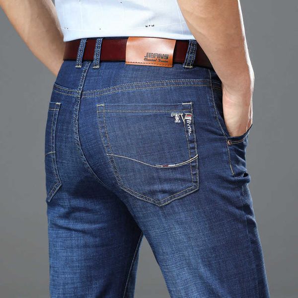 spring/summer lightweight slim jeans classic style business casual large size young men's fitted thin stretch jeans 210531, Blue
spring/summer lightweight slim jeans classic style business casual large size young men's fitted thin stretch jeans 210531, Blue