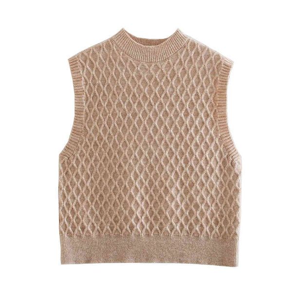 women sweater vest short o-neck honeycomb knit spring pullover jumper za chic autumn casual fashion design coat 210521, Black;white
women sweater vest short o-neck honeycomb knit spring pullover jumper za chic autumn casual fashion design coat 210521, Black;white