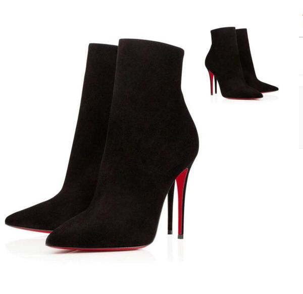 2021autumn women thin heel ankle boots black suede genuine leather red bottoma bootts short cut reds soles heeled shoes famous designs lady
2021autumn women thin heel ankle boots black suede genuine leather red bottoma bootts short cut reds soles heeled shoes famous designs lady
