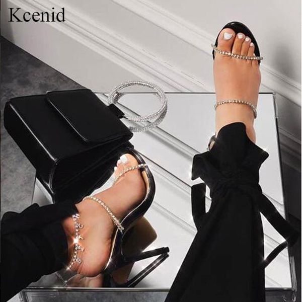 slippers kcenid summer pvc transparent strap with rhinestone diamond women outdoor high heels open toe ladies party shoes, Black
slippers kcenid summer pvc transparent strap with rhinestone diamond women outdoor high heels open toe ladies party shoes, Black