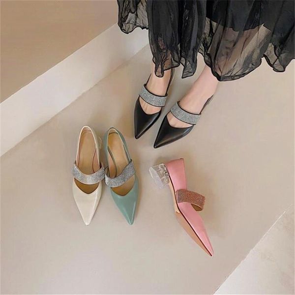dress shoes full leather mid-heeled rhinestone high-heeled pointed crystal heel ladies party, Black
dress shoes full leather mid-heeled rhinestone high-heeled pointed crystal heel ladies party, Black