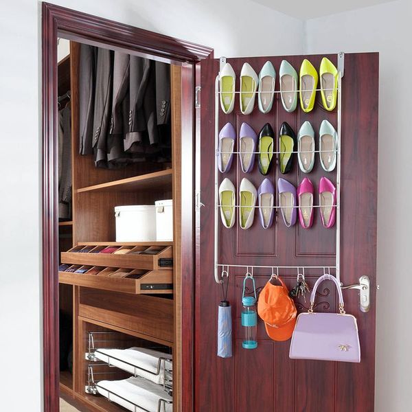 metal door storage rack slippers on wall multilayer shelf simple shoes clothing & wardrobe
metal door storage rack slippers on wall multilayer shelf simple shoes clothing & wardrobe
