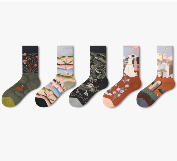 french design women long sock cartoon print creative personalized novelty men women socks winter warm comfortable cotton socks, Black;blue
french design women long sock cartoon print creative personalized novelty men women socks winter warm comfortable cotton socks, Black;blue