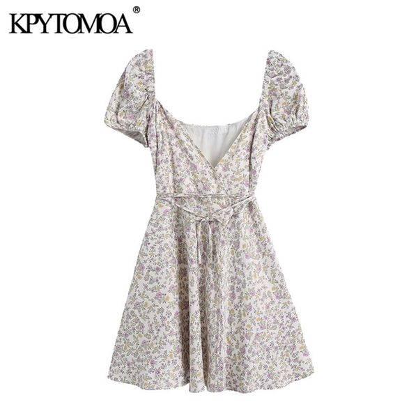 women chic fashion with belt floral print wrap mini dress vintage v neck puff sleeve female dresses vestidos mujer 210421, Black;gray
women chic fashion with belt floral print wrap mini dress vintage v neck puff sleeve female dresses vestidos mujer 210421, Black;gray