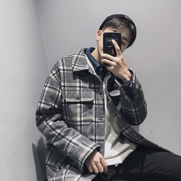 men's wool & blends winter plus velvet thick woolen coat warm fashion retro tartan jacket man streetwear cotton male, Black
men's wool & blends winter plus velvet thick woolen coat warm fashion retro tartan jacket man streetwear cotton male, Black