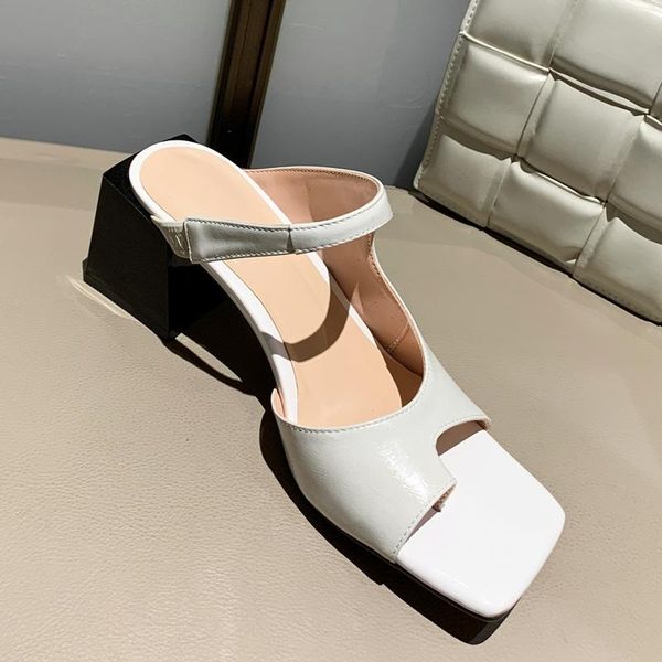ladies summer sandals shoes brand genuine leather square high heels open toe black white casual woman size 40
ladies summer sandals shoes brand genuine leather square high heels open toe black white casual woman size 40