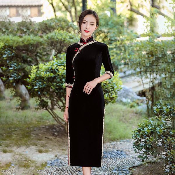 ethnic clothing lady velvet cheongsams exquisite with lace floral chinese dress gown plus size 3xl 4xl qipao celebrity banquet vestidos, Red
ethnic clothing lady velvet cheongsams exquisite with lace floral chinese dress gown plus size 3xl 4xl qipao celebrity banquet vestidos, Red