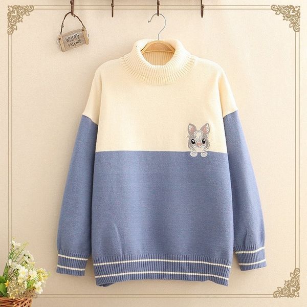 japanese kawaii turtleneck women knitted sweater winter mori girl bunny pull femme cute rabbit jumper vintage loose pullover, White;black
japanese kawaii turtleneck women knitted sweater winter mori girl bunny pull femme cute rabbit jumper vintage loose pullover, White;black