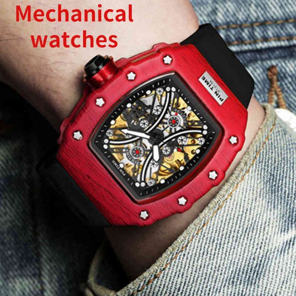 fashion men mechanical watches barrel type large ironing board automatic mechanical original core trend summer reloj hombre, Slivery;brown
fashion men mechanical watches barrel type large ironing board automatic mechanical original core trend summer reloj hombre, Slivery;brown