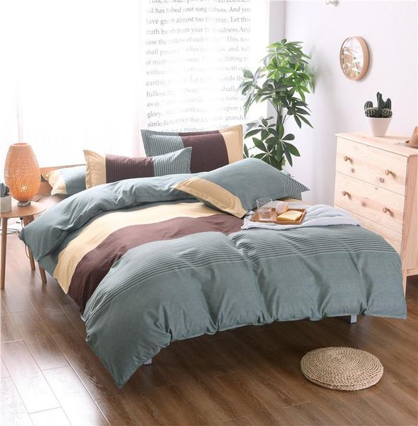 bedding sets fashion simple strip duvet cover soft bed linens pillowcases comforter bedcloth king size
bedding sets fashion simple strip duvet cover soft bed linens pillowcases comforter bedcloth king size