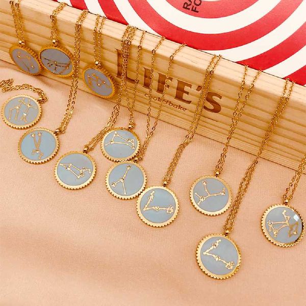 pendant necklaces 2021 12 constellation star pattern necklace 18k gold stainless steel diamond round women's gift, Silver
pendant necklaces 2021 12 constellation star pattern necklace 18k gold stainless steel diamond round women's gift, Silver