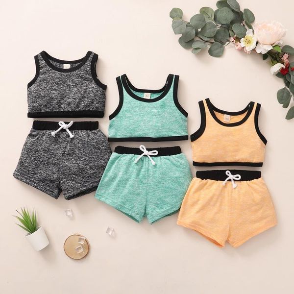 clothing sets bobora summer children baby girls sleeveless casual solid print pattern vest +shorts outfits set, White
clothing sets bobora summer children baby girls sleeveless casual solid print pattern vest +shorts outfits set, White