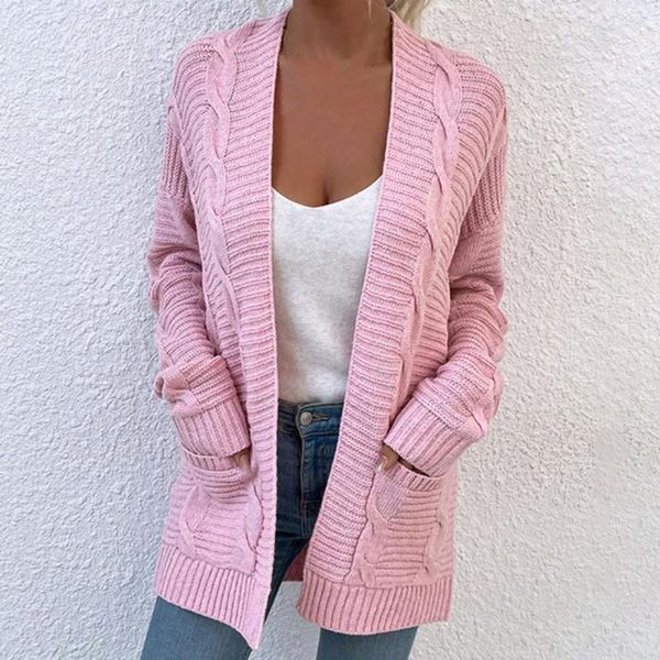 women's vests open front long sleeve women cardigan autumn winter two pockets twist sweater coat female knitwear, Black;white
women's vests open front long sleeve women cardigan autumn winter two pockets twist sweater coat female knitwear, Black;white