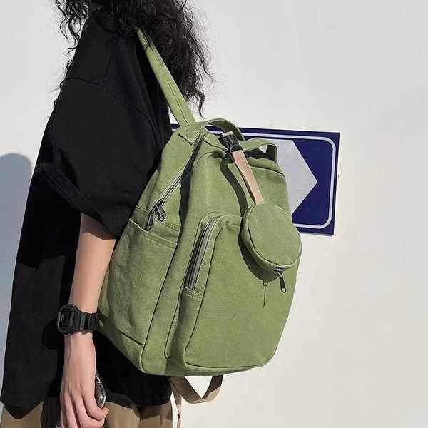 school bags schoolbag female version of thick canvas strong college student shopping backpack simple and casual all-match
school bags schoolbag female version of thick canvas strong college student shopping backpack simple and casual all-match