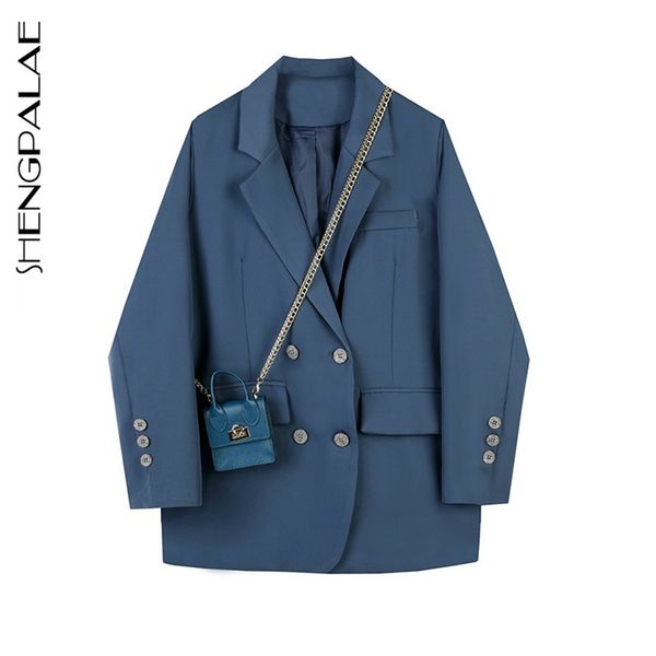 ladies spring and autumn long sleeve loose blue double breasted british style retro suit jacket women blazer zt773 210427, White;black
ladies spring and autumn long sleeve loose blue double breasted british style retro suit jacket women blazer zt773 210427, White;black