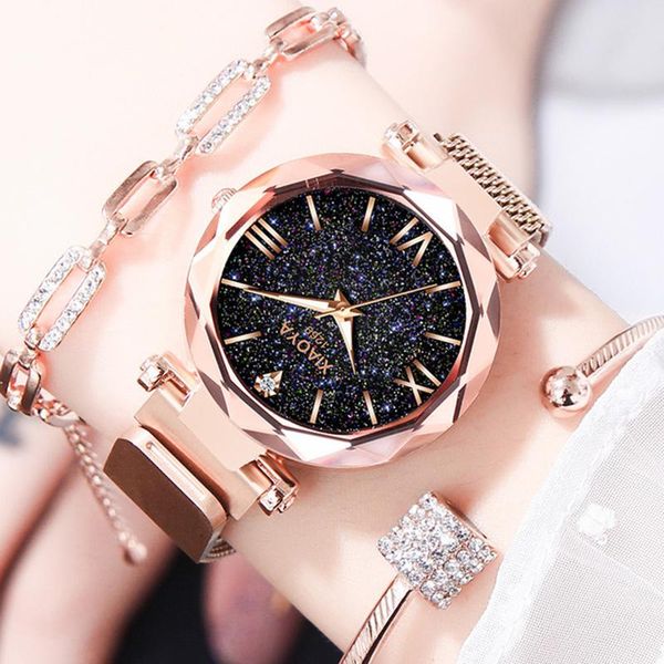 wristwatches fashion watch women luxury romantic starry sky wrist watches casual multiple colour steel mesh belt rhinestone clock, Slivery;brown
wristwatches fashion watch women luxury romantic starry sky wrist watches casual multiple colour steel mesh belt rhinestone clock, Slivery;brown