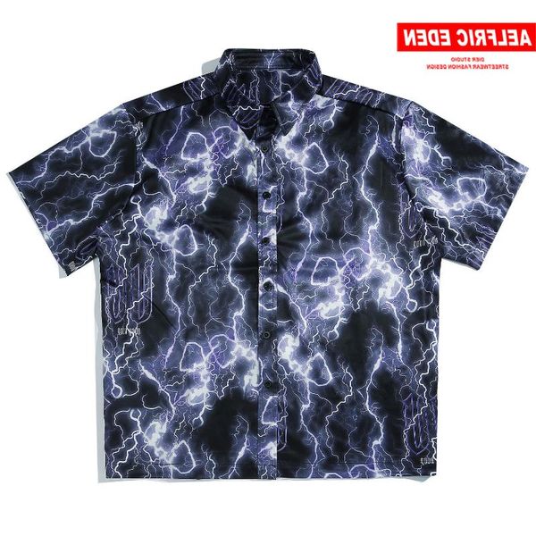 men's casual shirts hip hop lighting letter print men shirt harajuku fashion streetwear 2021 cotton loose male short sleeve, White;black
men's casual shirts hip hop lighting letter print men shirt harajuku fashion streetwear 2021 cotton loose male short sleeve, White;black