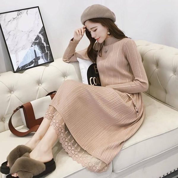 fy1141 2021 spring autumn winter woman lady fashion casual women dress female party long knit dresses, Black;gray
fy1141 2021 spring autumn winter woman lady fashion casual women dress female party long knit dresses, Black;gray