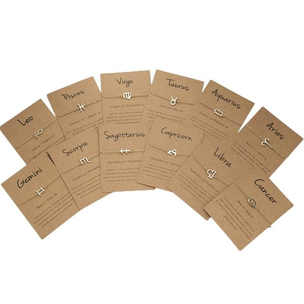 link, chain symbol edition 12 constellation bracelet card paper couple for women men jewelery gift, Black
link, chain symbol edition 12 constellation bracelet card paper couple for women men jewelery gift, Black