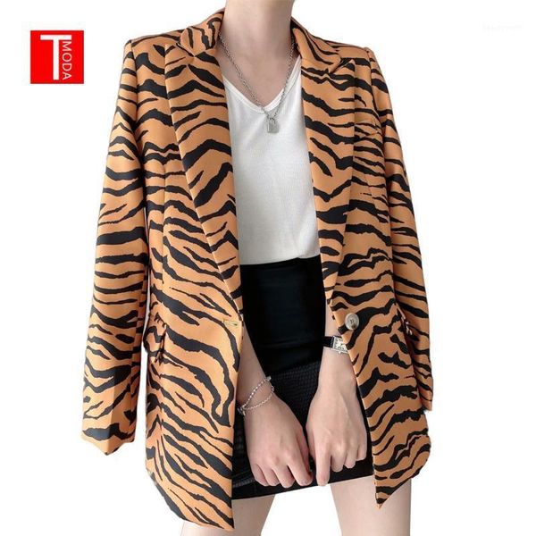 women 2021 fashion single breasted animal print blazer coat vintage long sleeve pockets female outerwear chic women's suits & blazers, White;black
women 2021 fashion single breasted animal print blazer coat vintage long sleeve pockets female outerwear chic women's suits & blazers, White;black