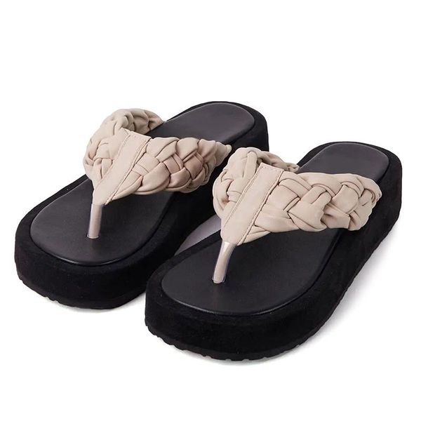 slippers hand-woven women's summer fashion ladies sandals comfortable platform beach shoes flip-flops womens slides, Black
slippers hand-woven women's summer fashion ladies sandals comfortable platform beach shoes flip-flops womens slides, Black