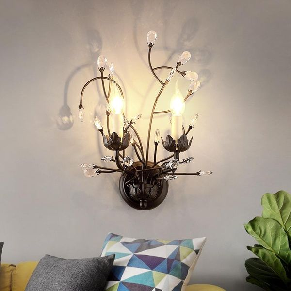 wall lamp american crystal for living room bedroom corridor metal personality bedside lamps
wall lamp american crystal for living room bedroom corridor metal personality bedside lamps