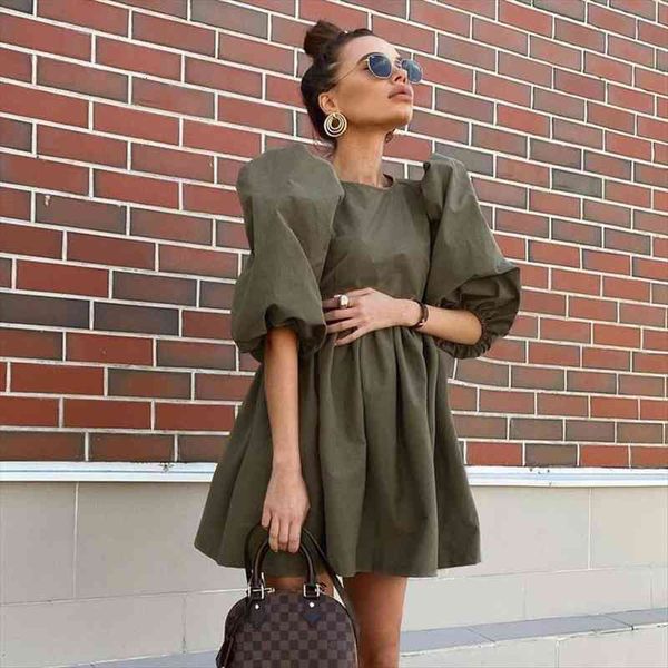 puff sleeve women pleated o neck casual short dress holiday ladies a-line mini cotton dresses, Black;gray
puff sleeve women pleated o neck casual short dress holiday ladies a-line mini cotton dresses, Black;gray