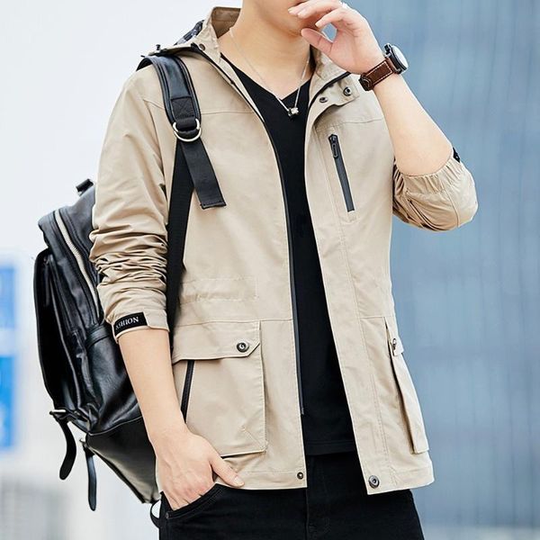 men's jackets men trench coat hooded korean fashion cotton autumn casual jacket streetwear windbreaker lightweight, Black;brown
men's jackets men trench coat hooded korean fashion cotton autumn casual jacket streetwear windbreaker lightweight, Black;brown
